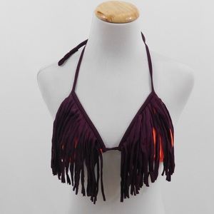 Tori Praver Fringe Bikini Top